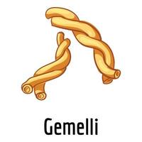 gemelli icoon, tekenfilm stijl vector