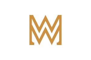 brief m monoline logo vector