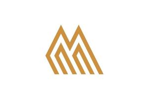 brief m monoline logo vector