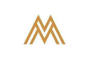 brief m monoline logo vector