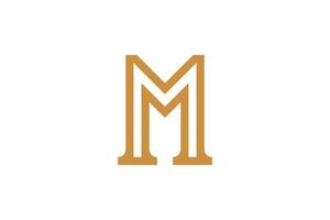brief m monoline logo vector