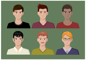 Gratis Man Headshots Vector