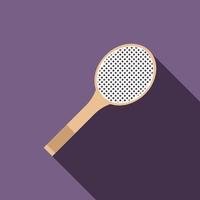 tennis racket icoon, vlak stijl vector