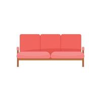 grootboek sofa icoon, vlak stijl vector