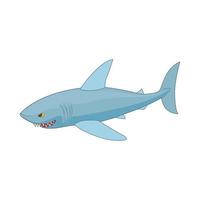 haai icoon in tekenfilm stijl vector
