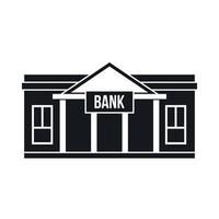 bank gebouw icoon, gemakkelijk stijl vector