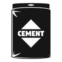 cement zak icoon, gemakkelijk stijl vector