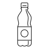 plastic water fles icoon, schets stijl vector