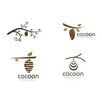 cocon logo sjabloon vector icoon illustratie