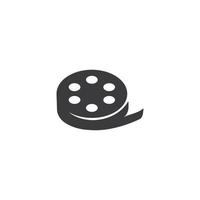 film rollen logo - vector zwart bioscoop en film ontwerp element of icoon