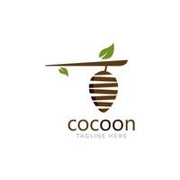 cocon logo sjabloon vector icoon illustratie