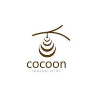 cocon logo sjabloon vector icoon illustratie