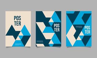 gemakkelijk meetkundig covers set. minimalistische vector Sjablonen. nuttig voor poster kunst. - vector.