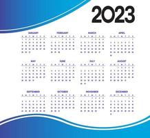 2023 muur en tafel kalender sjabloon ontwerp vector