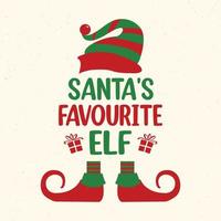 santa's favoriete elf - Kerstmis citaten typografisch ontwerp vector