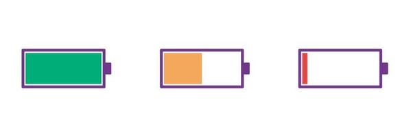 eenvoudig batterijpictogram vector