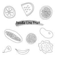 lineair exotisch fruit vector