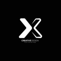 X modern brief creatief logo vector