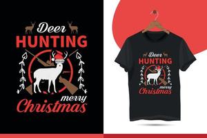 hert jacht- vrolijk kerstmis. Kerstmis t-shirt ontwerp voor jacht. grappig jacht- shirt, vector t-shirt ontwerp sjabloon voor afdrukken.