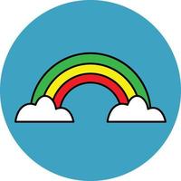 regenboog gevulde icoon vector