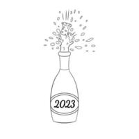 fles shampagne 2023 vector