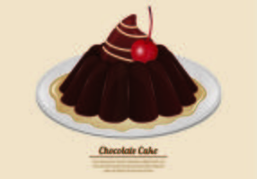 Vector Of Chocolate Cake