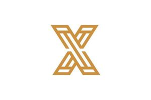 gemakkelijk brief X monoline logo vector