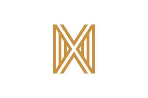gemakkelijk brief X monoline logo vector