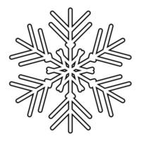 sneeuwvlok pictogram geïsoleerd. vectorillustratie voor web vector