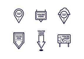 Gratis You Are Here Vector