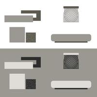 modern sofa tafel verzameling, kant tafels, premie vector