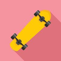 vrije stijl skateboard icoon, vlak stijl vector