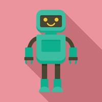 intelligent robot icoon, vlak stijl vector