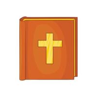Bijbel icoon in tekenfilm stijl vector