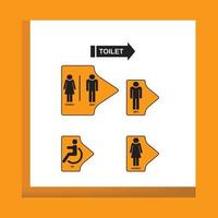 toilet pictogrammen set, toilet tekens, wc teken.vector vector