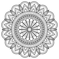 mandala patroon voor kunst Aan de muur kleur boek kant patroon tatoeëren afdrukken ontwerp voor een behang verf overhemd en tegel stencil sticker ontwerp kaarten getextureerde decoratief ornament. Aan wit achtergrond vector