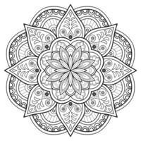 mandala patroon voor kunst Aan de muur kleur boek kant patroon tatoeëren afdrukken ontwerp voor een behang verf overhemd en tegel stencil sticker ontwerp kaarten getextureerde decoratief ornament. Aan wit achtergrond vector