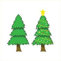 Kerstmis boom met decoraties en geschenk dozen vector