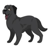 zwart labrador icoon, tekenfilm stijl vector