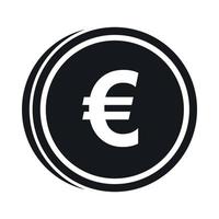 euro munten icoon, gemakkelijk stijl vector