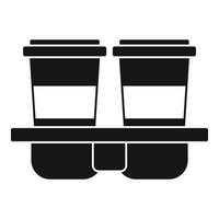 heet koffie cups icoon, gemakkelijk stijl vector