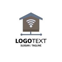 veiligheid internet signaal bedrijf logo sjabloon vlak kleur vector