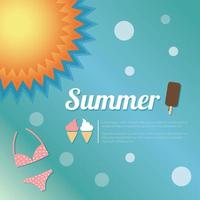 zomervakantie kaart vector