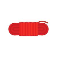 rood touw icoon, vlak stijl vector