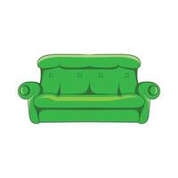 sofa icoon, tekenfilm stijl vector