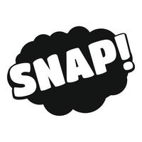 grappig boom snap icoon, gemakkelijk zwart stijl vector