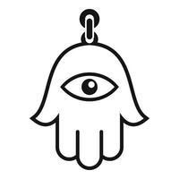 hamsa hanger icoon, gemakkelijk stijl vector