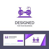 creatief bedrijf kaart en logo sjabloon fiets fiets oefening fiets geschiktheid vector illustratie