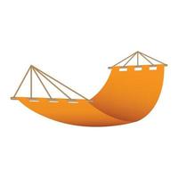 strand hangmat icoon, realistisch stijl vector