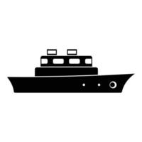 schip oceaan icoon, gemakkelijk zwart stijl vector